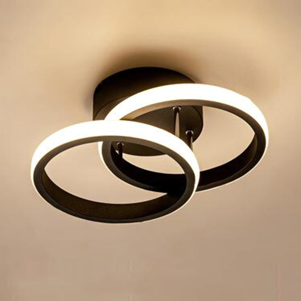 Modern White LED Ceiling Light with Iron and Acrylic Design