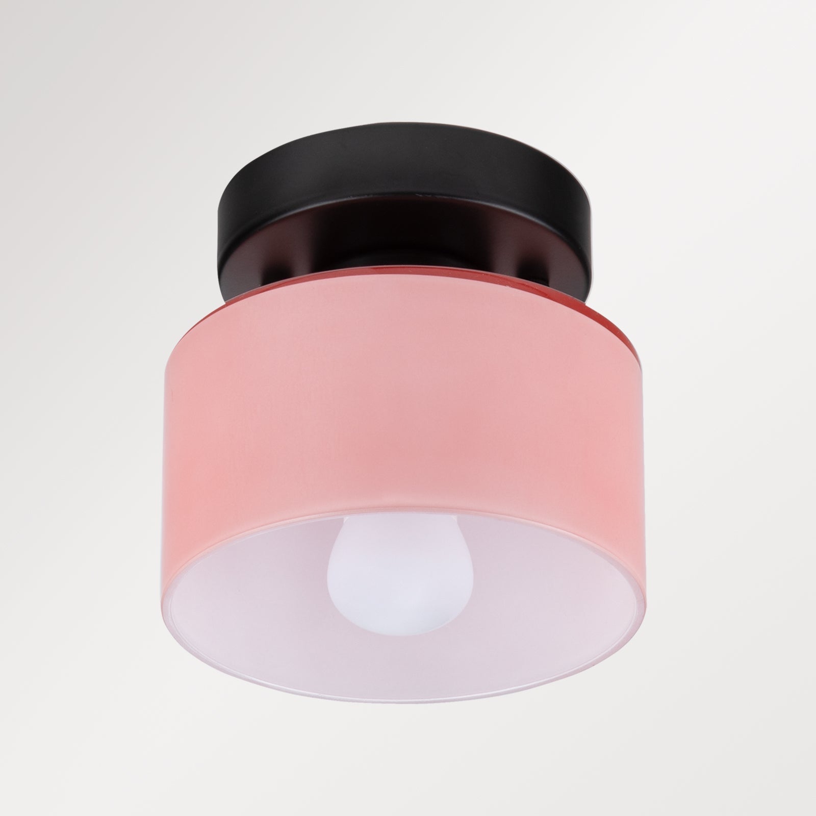 Bauhaus Glass Flush Mount Ceiling Light – Minimalist Small Fixture