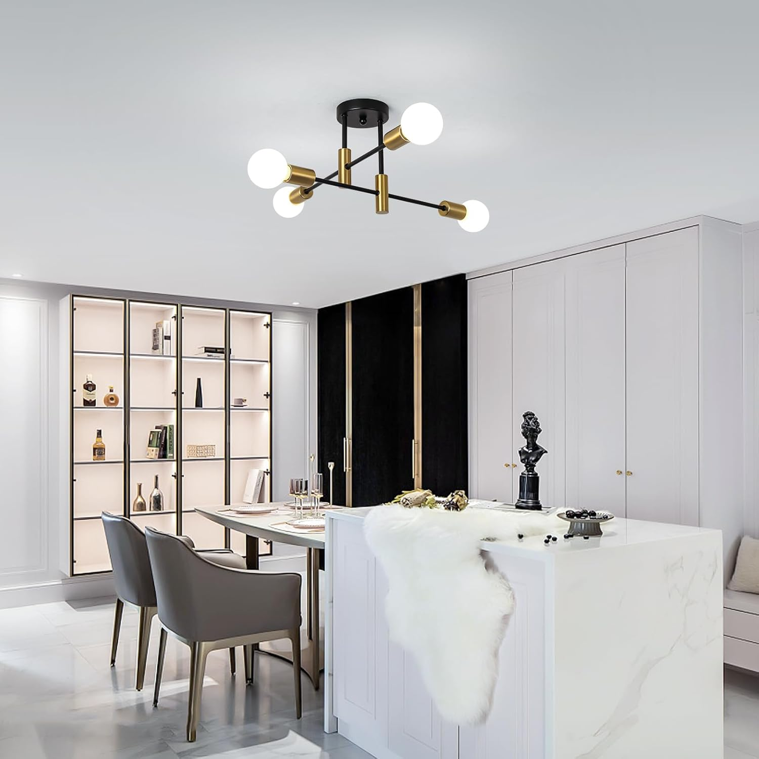 Nordic Black Modern Ceiling Light