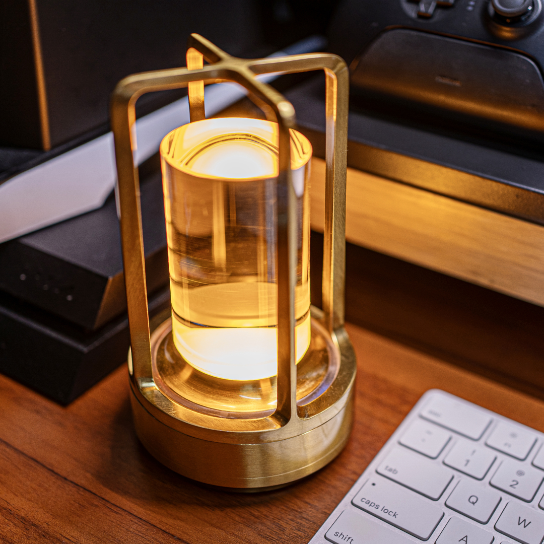 Crystal Lantern LED Table Lamp Wireless Rechargeable