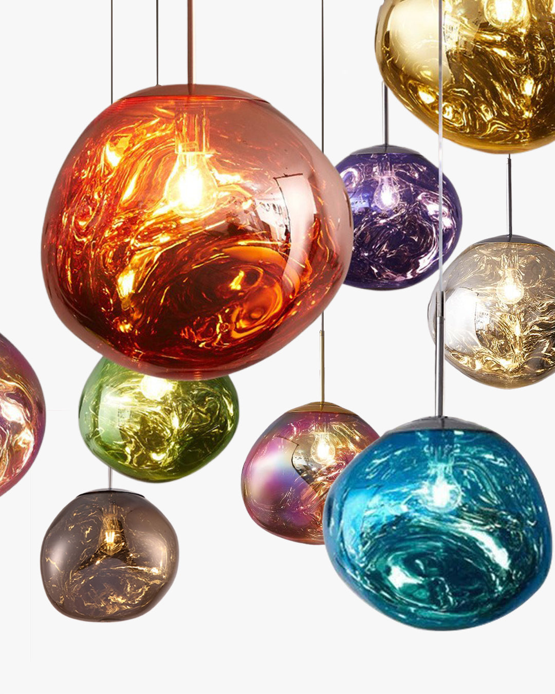 Modern Melt Glass Pendant Light for Elegant Indoor Spaces