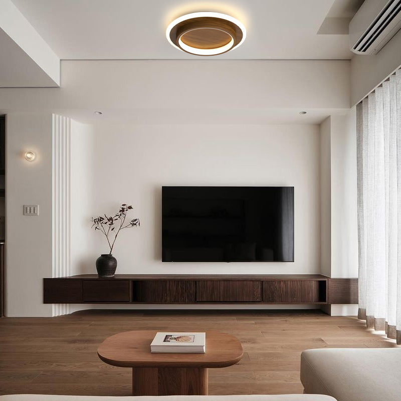 Modern Round LED Ceiling Light with Metal and Acrylic Design