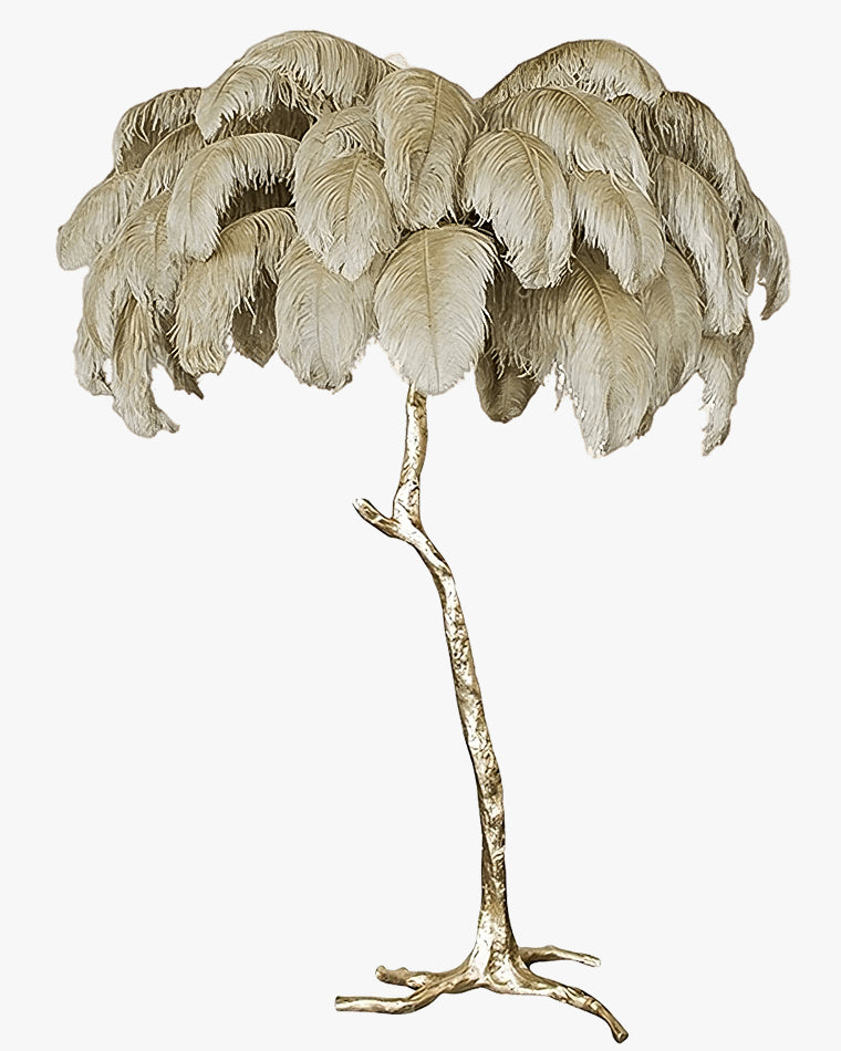 Feather Palm Tree Floor Lamp for Living Room or Bedroom