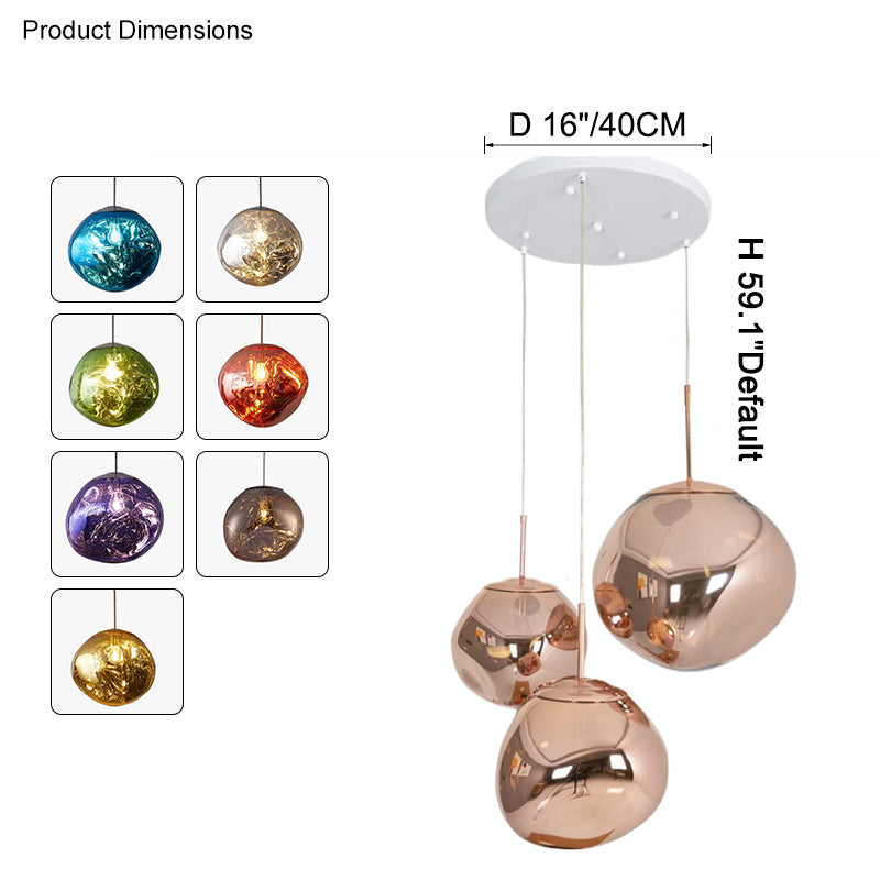 Modern Melt Glass Pendant Light for Elegant Indoor Spaces