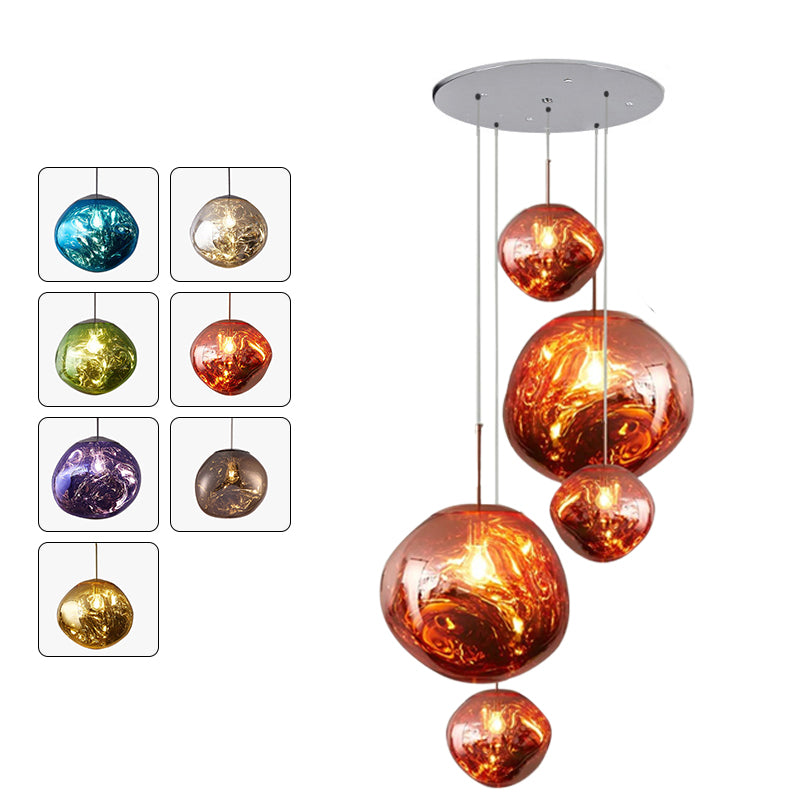 Modern Melt Glass Pendant Light for Elegant Indoor Spaces