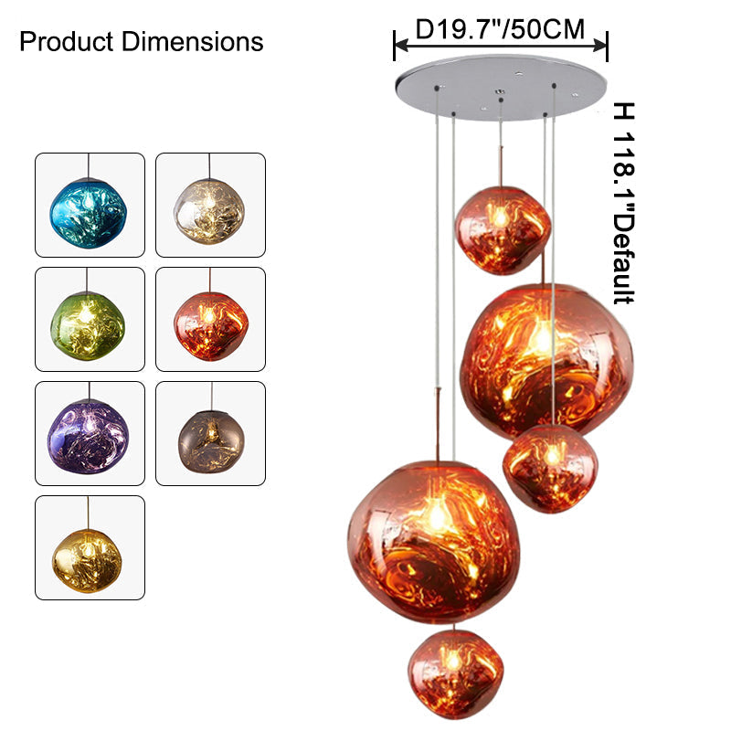 Modern Melt Glass Pendant Light for Elegant Indoor Spaces