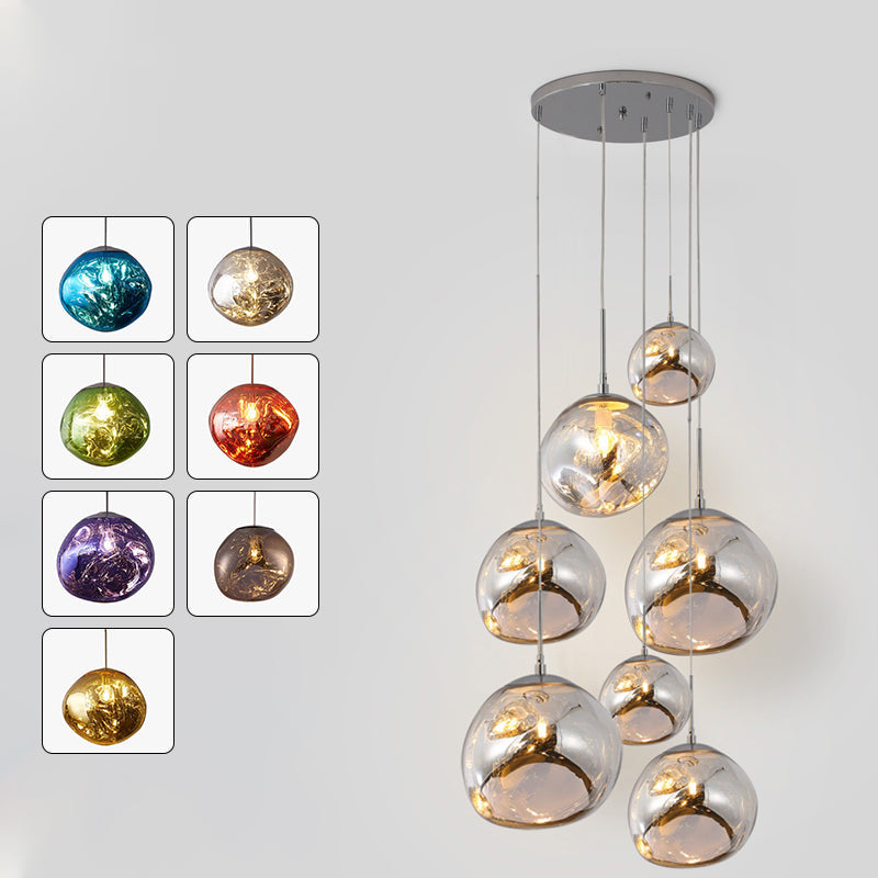 Modern Melt Glass Pendant Light for Elegant Indoor Spaces