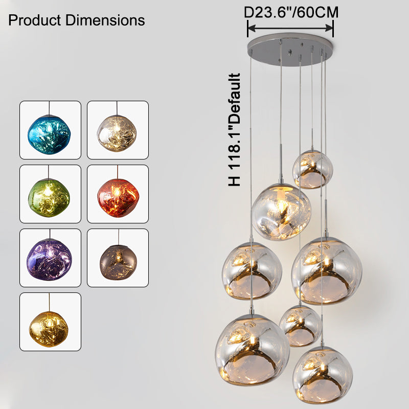 Modern Melt Glass Pendant Light for Elegant Indoor Spaces