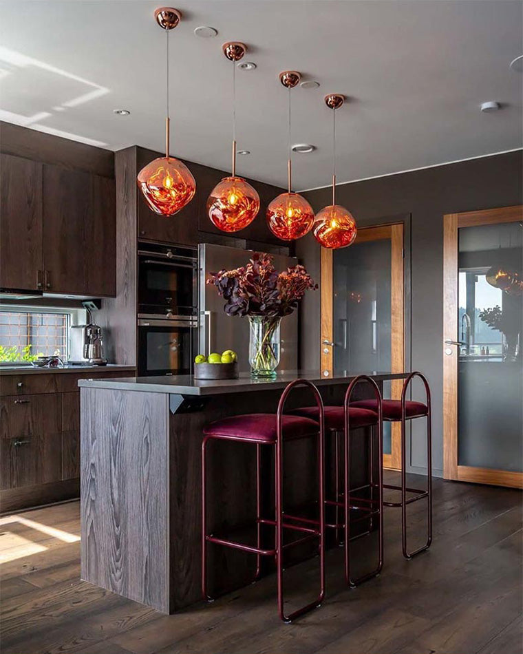 Modern Melt Glass Pendant Light for Elegant Indoor Spaces