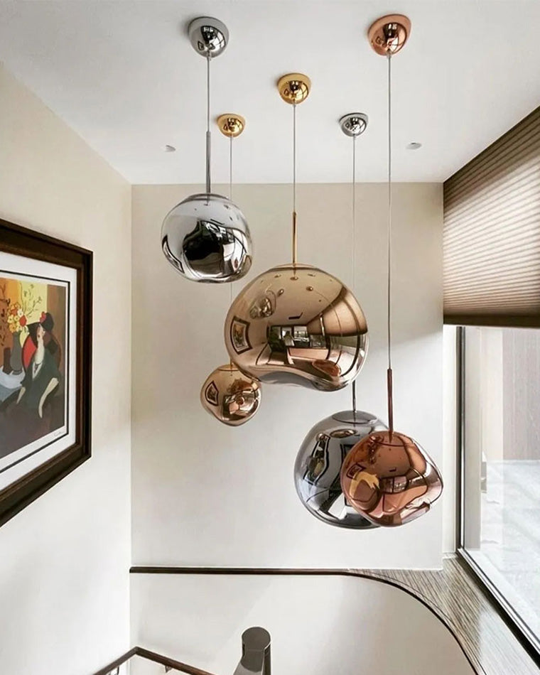 Modern Melt Glass Pendant Light for Elegant Indoor Spaces