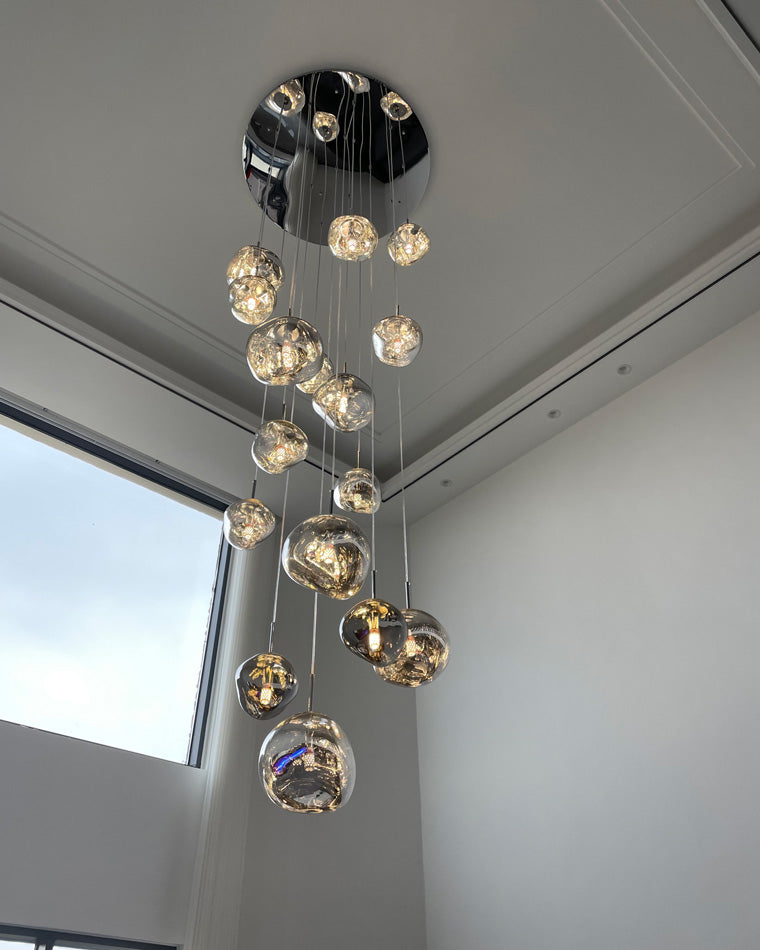 Modern Melt Glass Pendant Light for Elegant Indoor Spaces