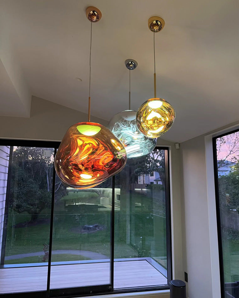 Modern Melt Glass Pendant Light for Elegant Indoor Spaces