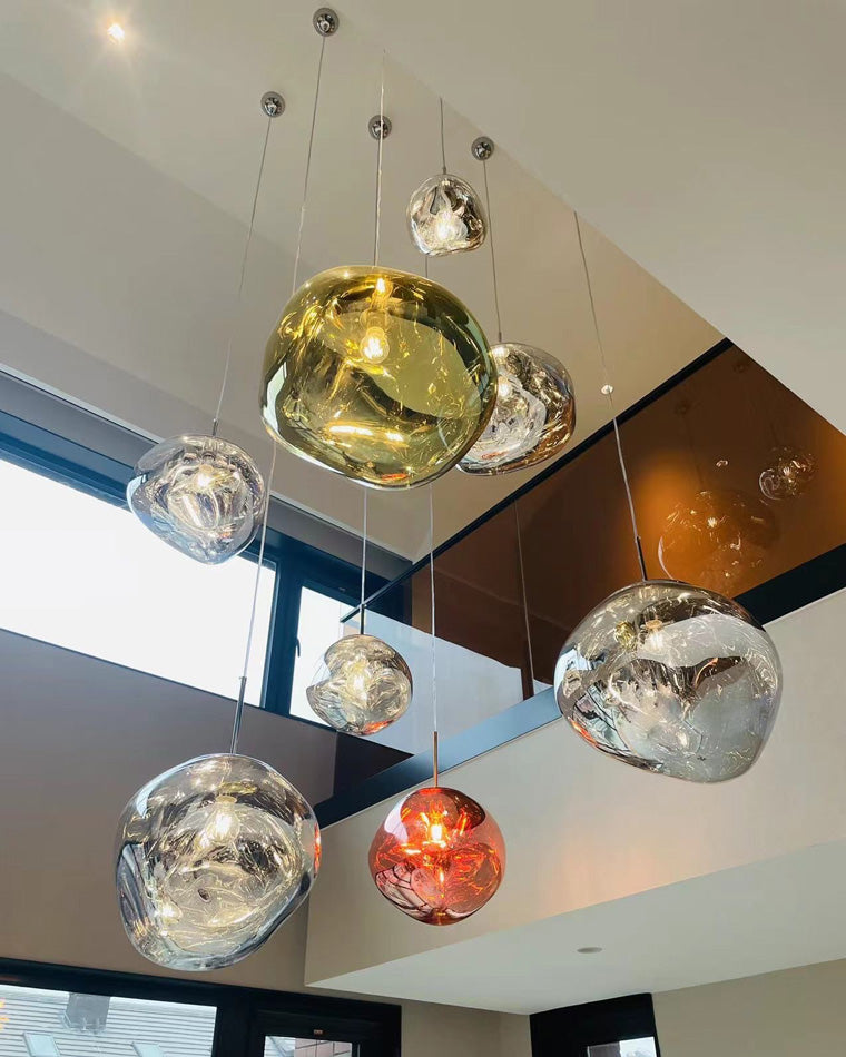 Modern Melt Glass Pendant Light for Elegant Indoor Spaces