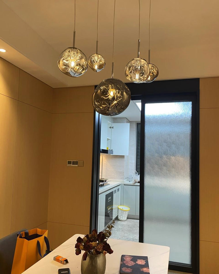 Modern Melt Glass Pendant Light for Elegant Indoor Spaces