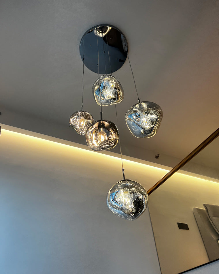 Modern Melt Glass Pendant Light for Elegant Indoor Spaces
