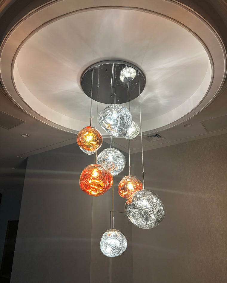 Modern Melt Glass Pendant Light for Elegant Indoor Spaces