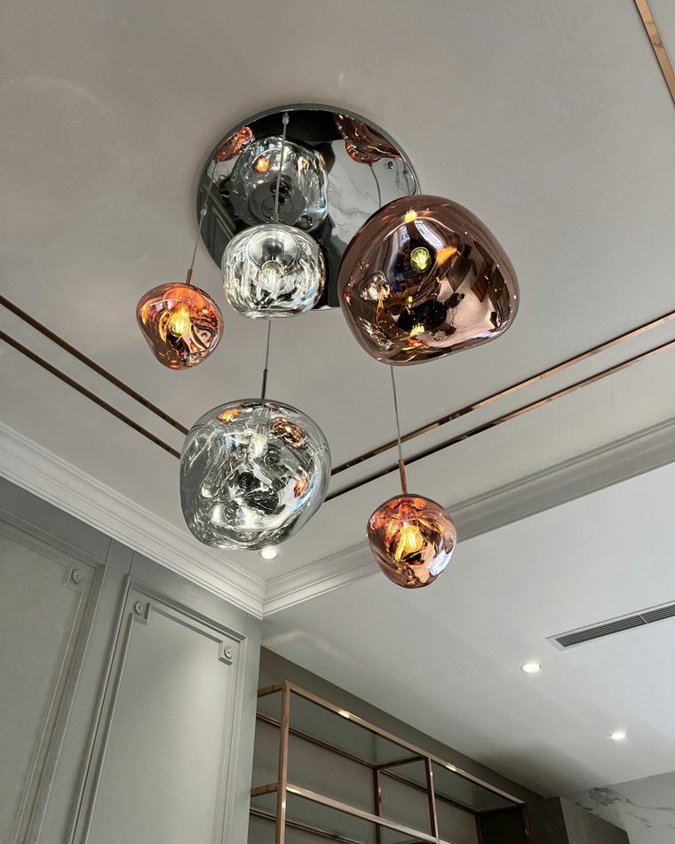 Modern Melt Glass Pendant Light for Elegant Indoor Spaces