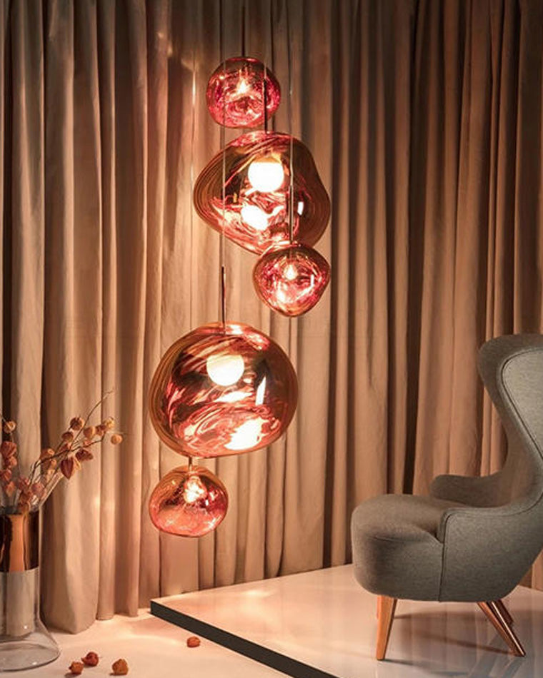 Modern Melt Glass Pendant Light for Elegant Indoor Spaces