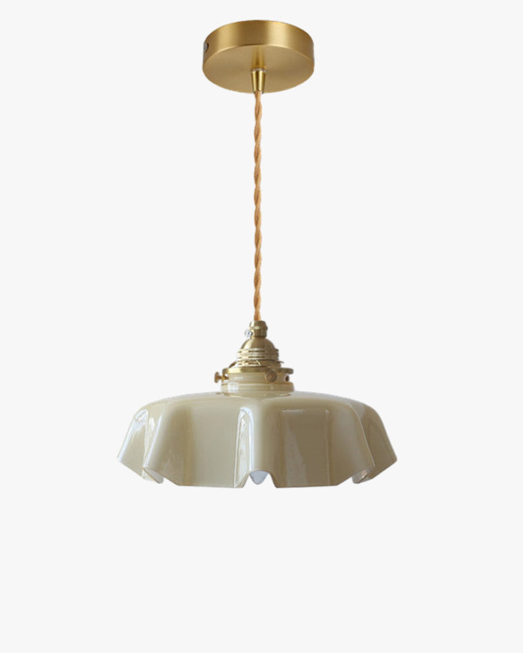 Retro Glass Flower Pendant Light for Bedroom Kitchen and Hallway