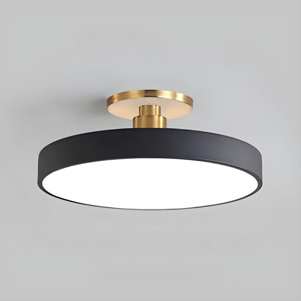 Modern Circular LED Semi Flush Mount Ceiling Light