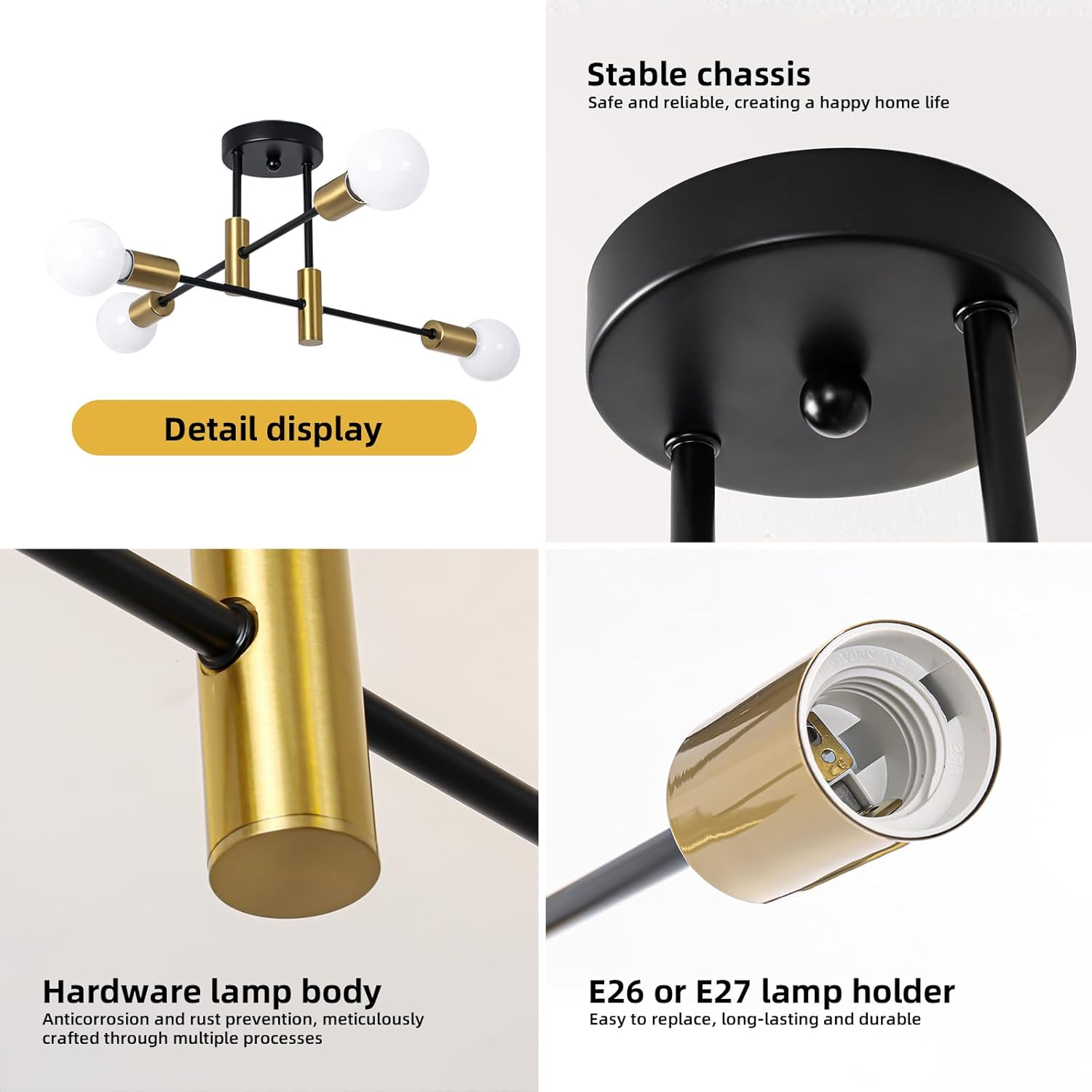 Nordic Black Modern Ceiling Light