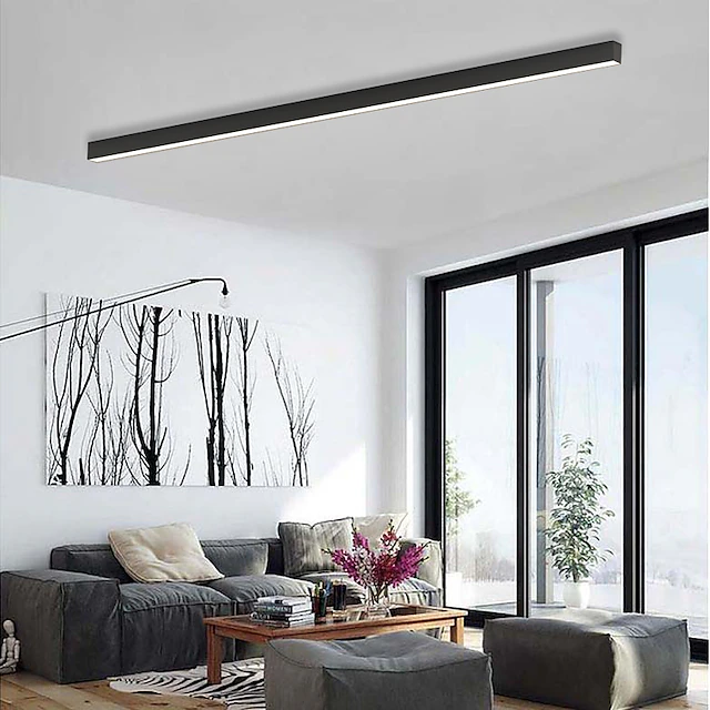 Minimalist Long Strip LED Ceiling Light for Living Room Bedroom and Hallway