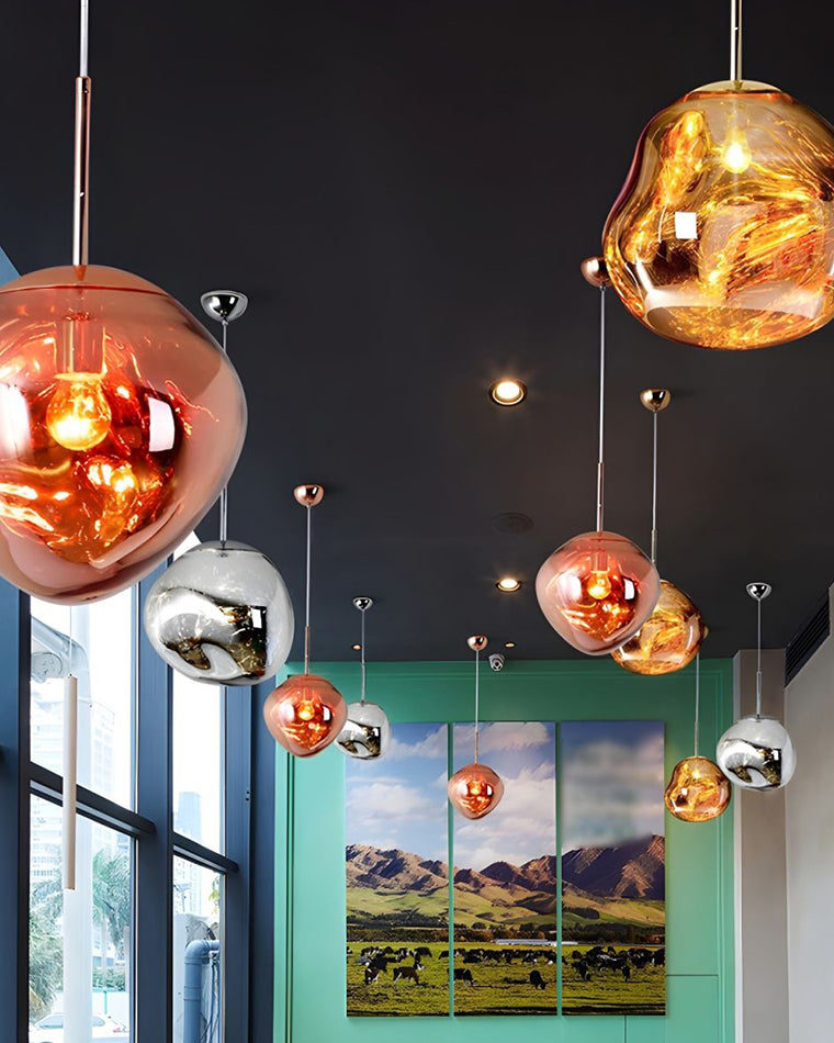 Modern Melt Glass Pendant Light for Elegant Indoor Spaces
