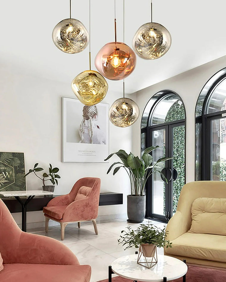 Modern Melt Glass Pendant Light for Elegant Indoor Spaces