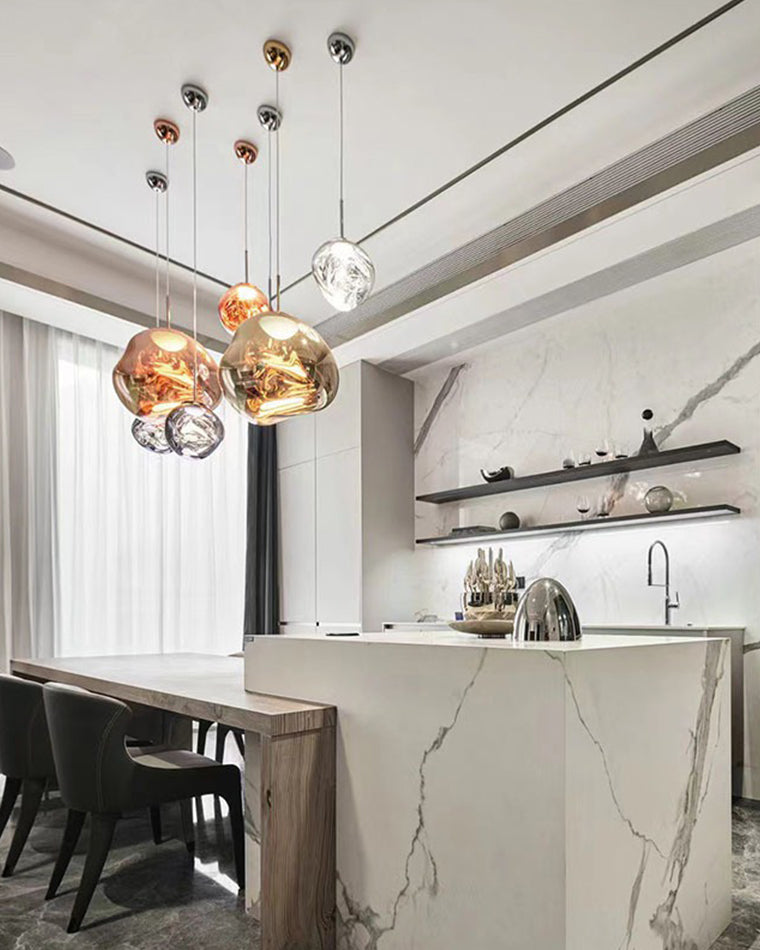 Modern Melt Glass Pendant Light for Elegant Indoor Spaces