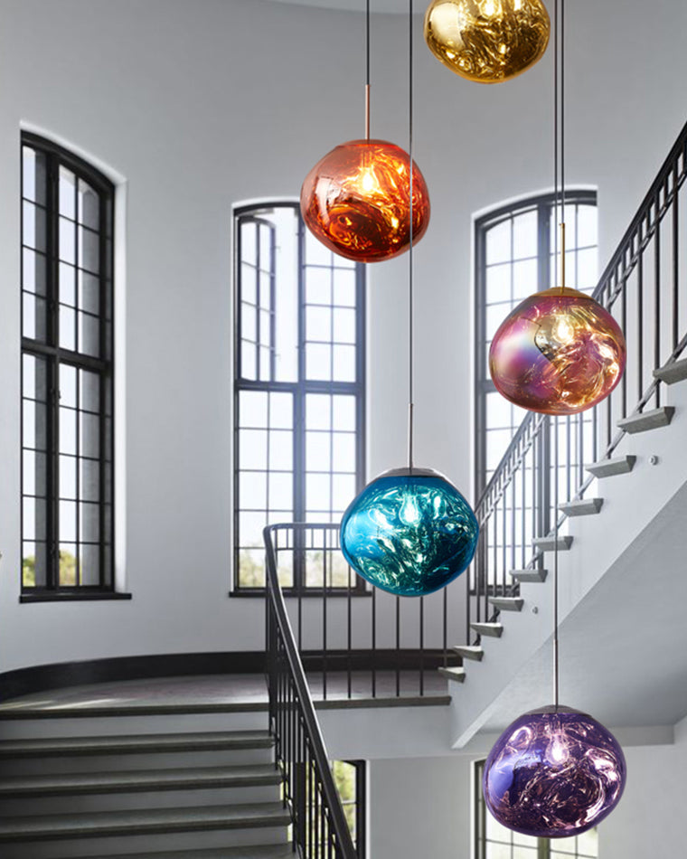 Modern Melt Glass Pendant Light for Elegant Indoor Spaces