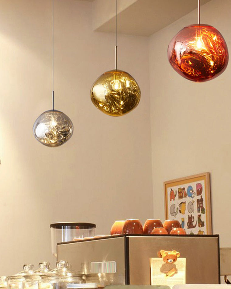 Modern Melt Glass Pendant Light for Elegant Indoor Spaces