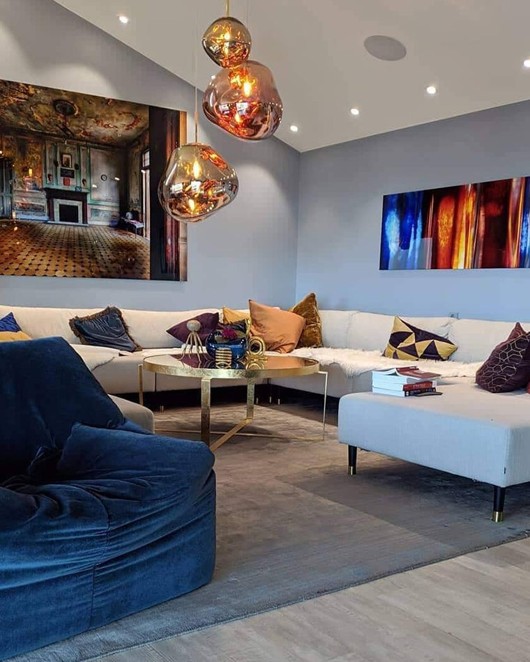 Modern Melt Glass Pendant Light for Elegant Indoor Spaces