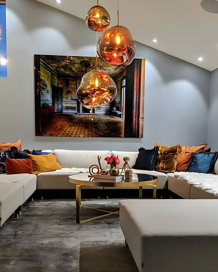 Modern Melt Glass Pendant Light for Elegant Indoor Spaces