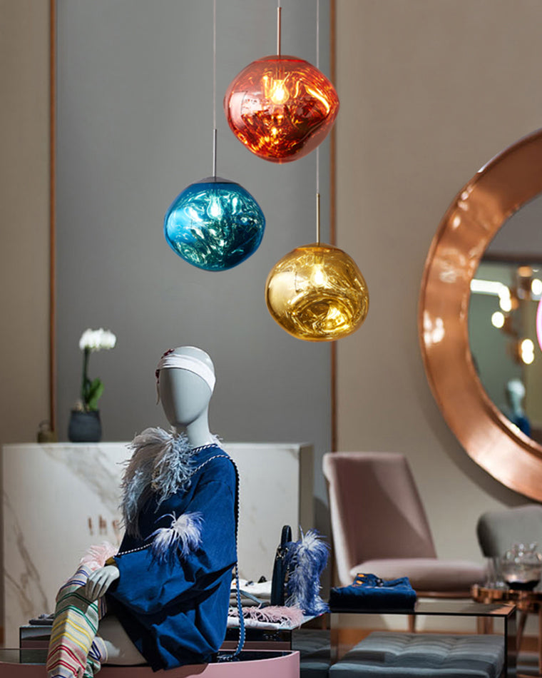 Modern Melt Glass Pendant Light for Elegant Indoor Spaces