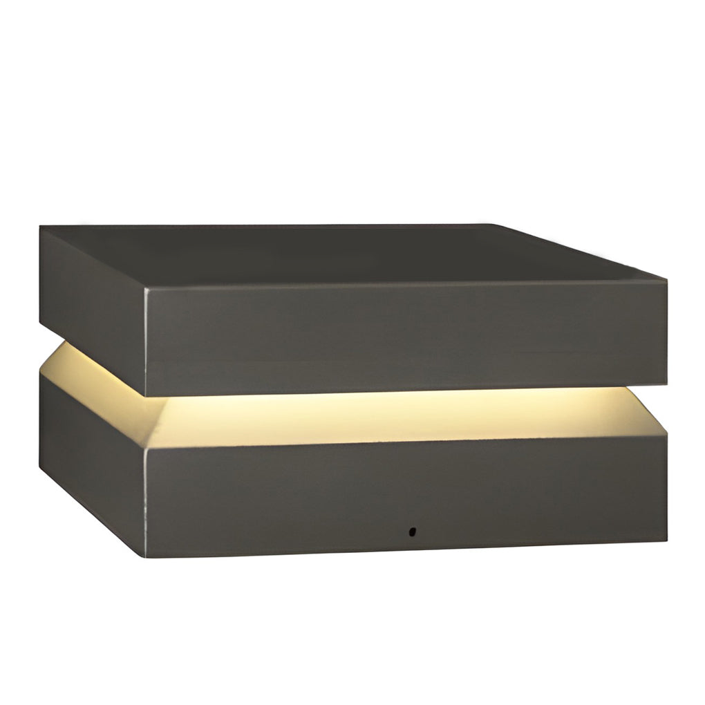 Modern Square Solar LED Post Cap Light Waterproof 3000K