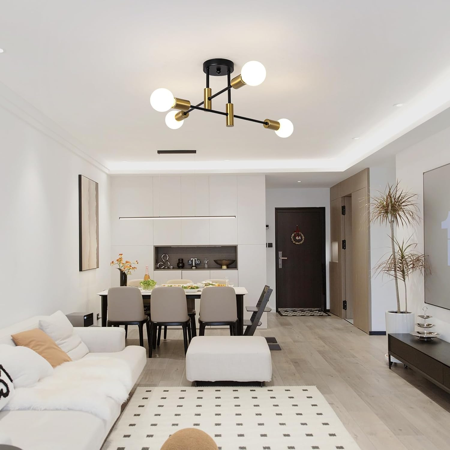 Nordic Black Modern Ceiling Light