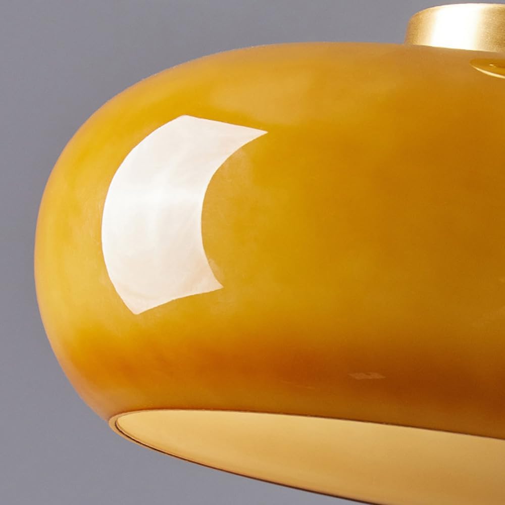 Modern Flush Mount LED Ceiling Light with Wood and Glass Design