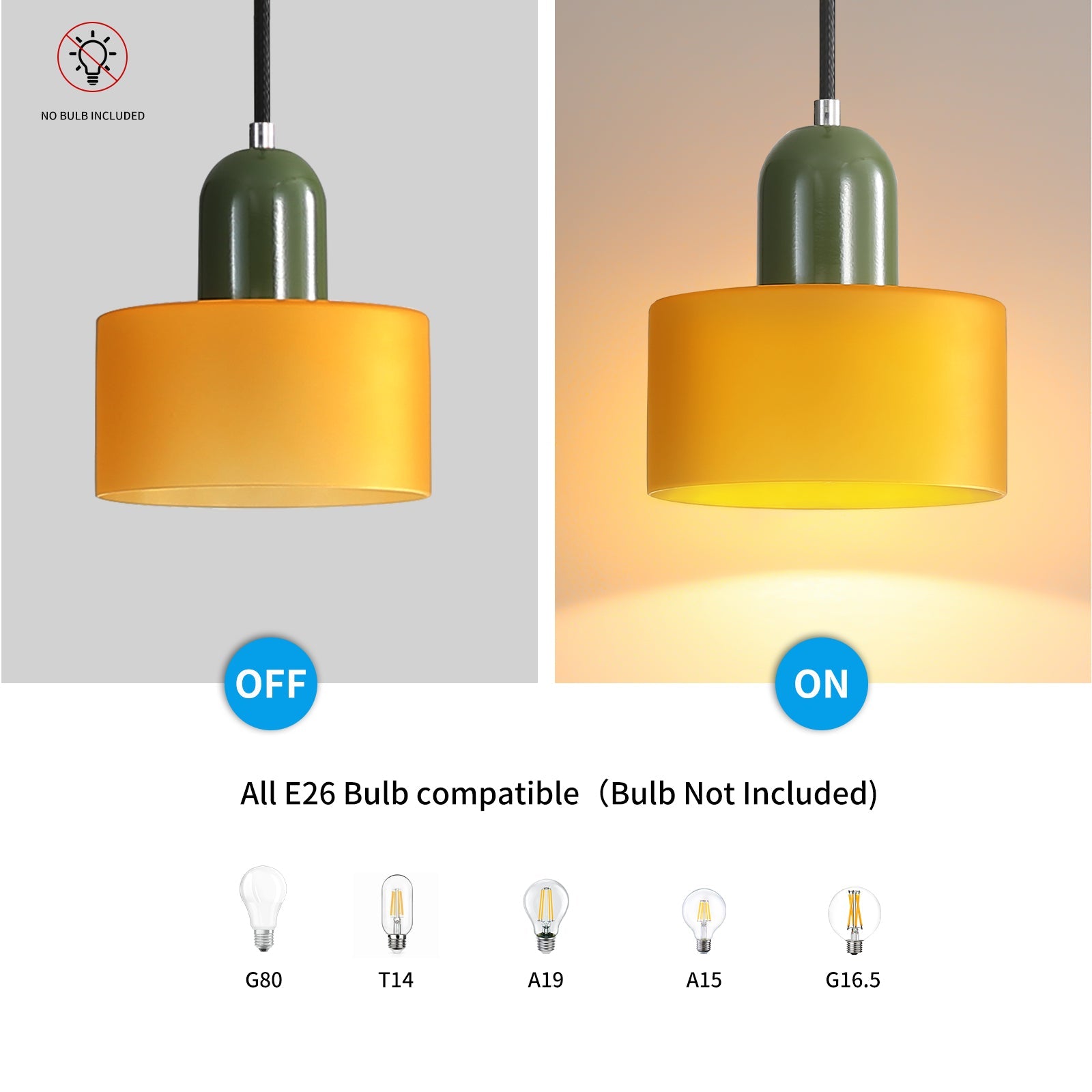 Bauhaus Style Glass Pendant Ceiling Light