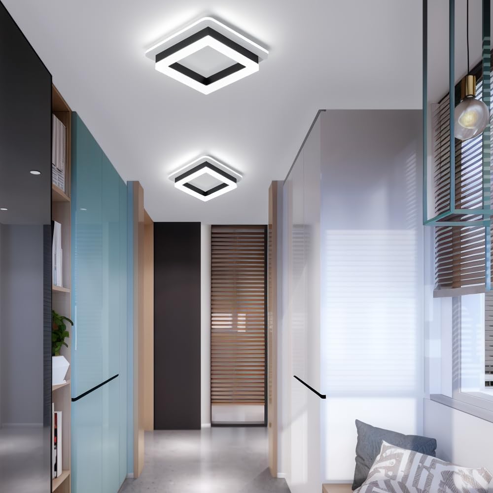 Modern Square LED Ceiling Light for Hallway and Bedroom