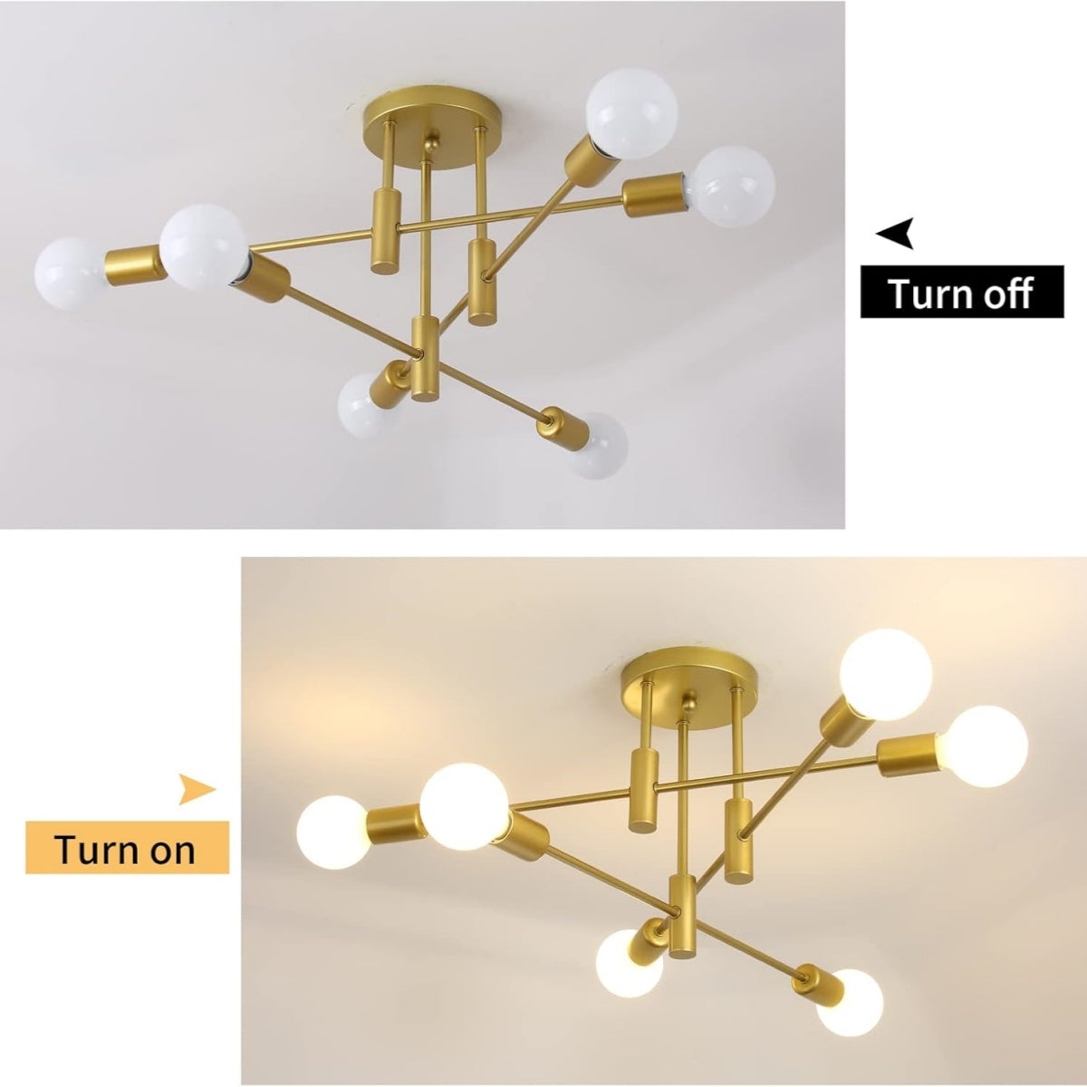 Nordic Black Modern Ceiling Light