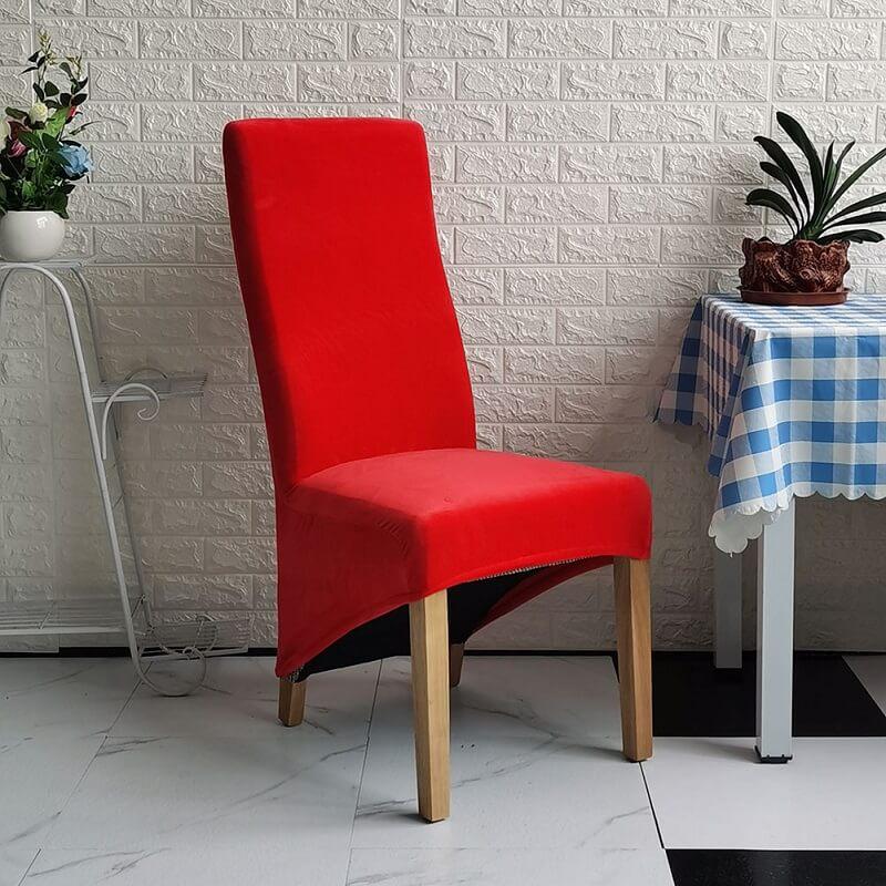 Stretch Velvet Dining Chair Covers, Soft, Elegant & Washable