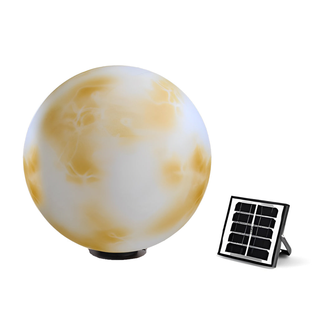 Modern Moon LED Outdoor Pier Post Light Solar or Hardwired