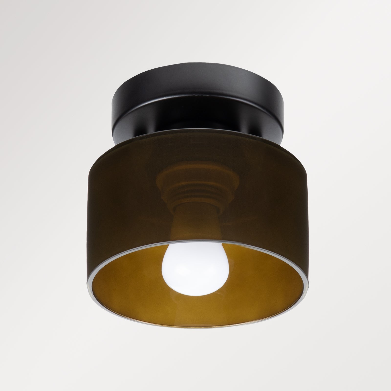 Bauhaus Glass Flush Mount Ceiling Light – Minimalist Small Fixture