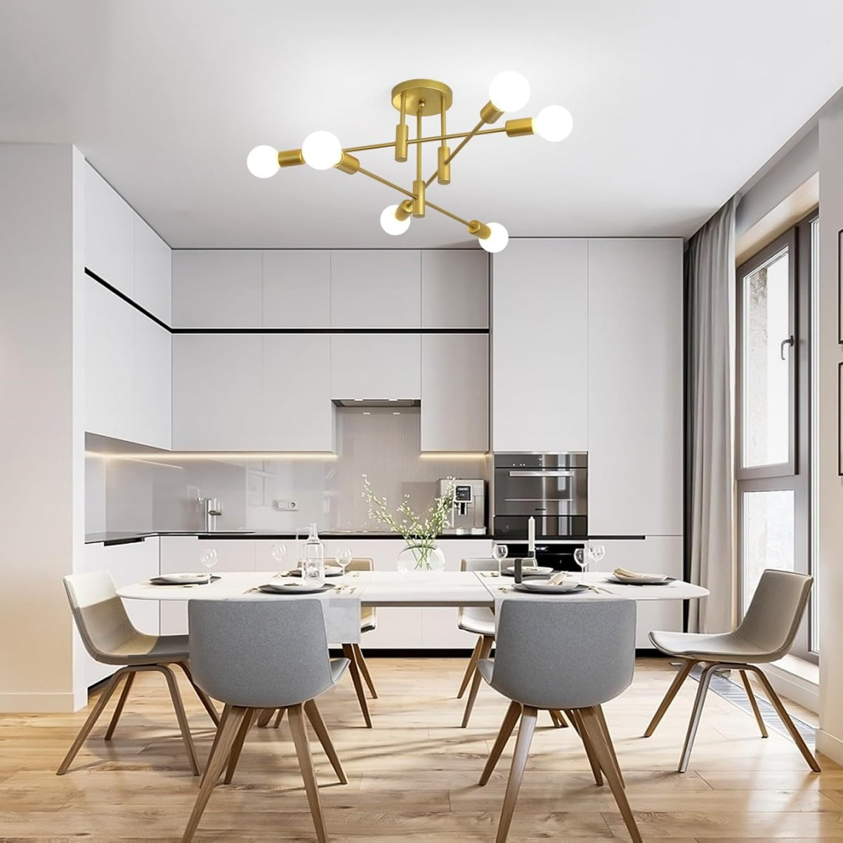 Nordic Black Modern Ceiling Light