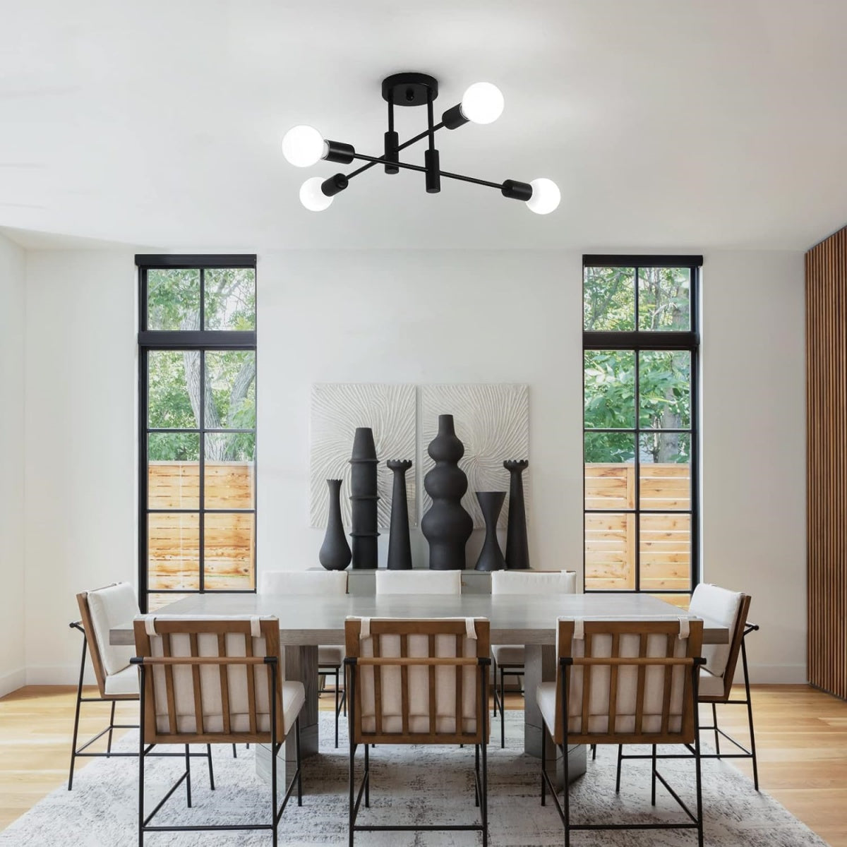 Nordic Black Modern Ceiling Light