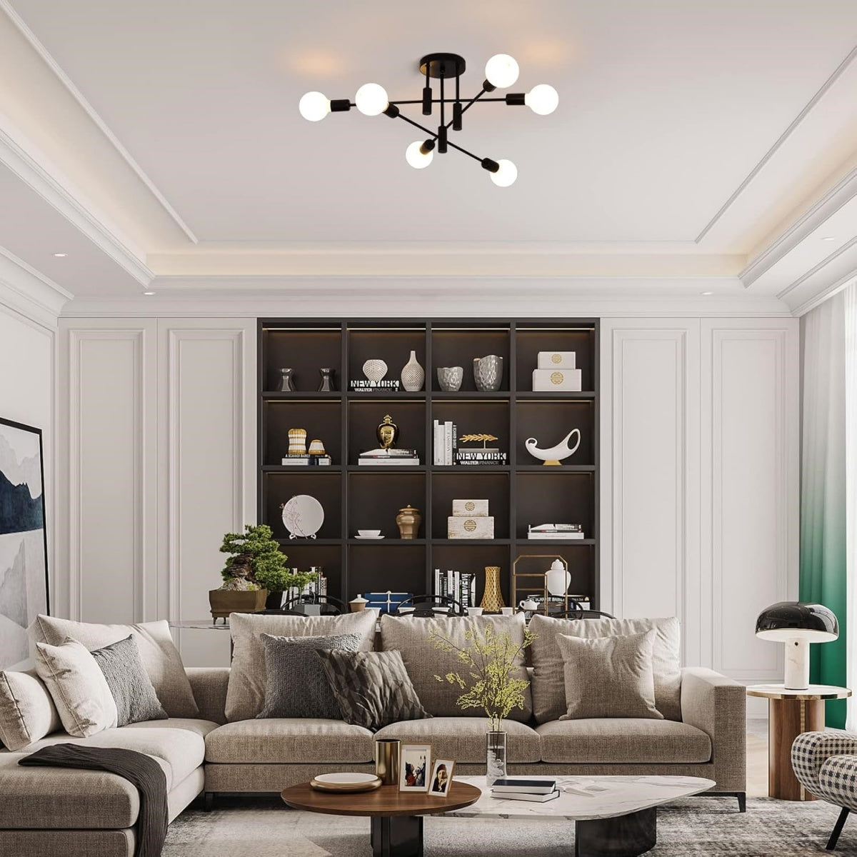 Nordic Black Modern Ceiling Light