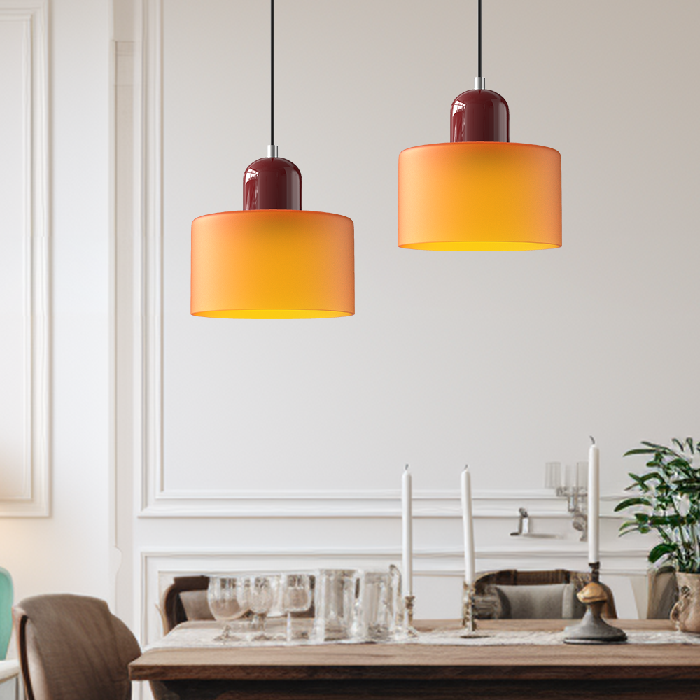 Bauhaus Style Glass Pendant Ceiling Light