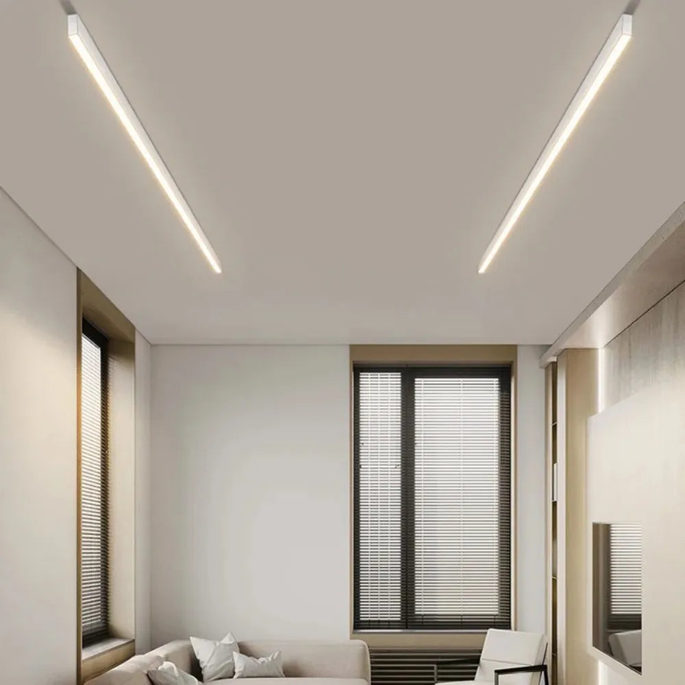 Minimalist Long Strip LED Ceiling Light for Living Room Bedroom and Hallway