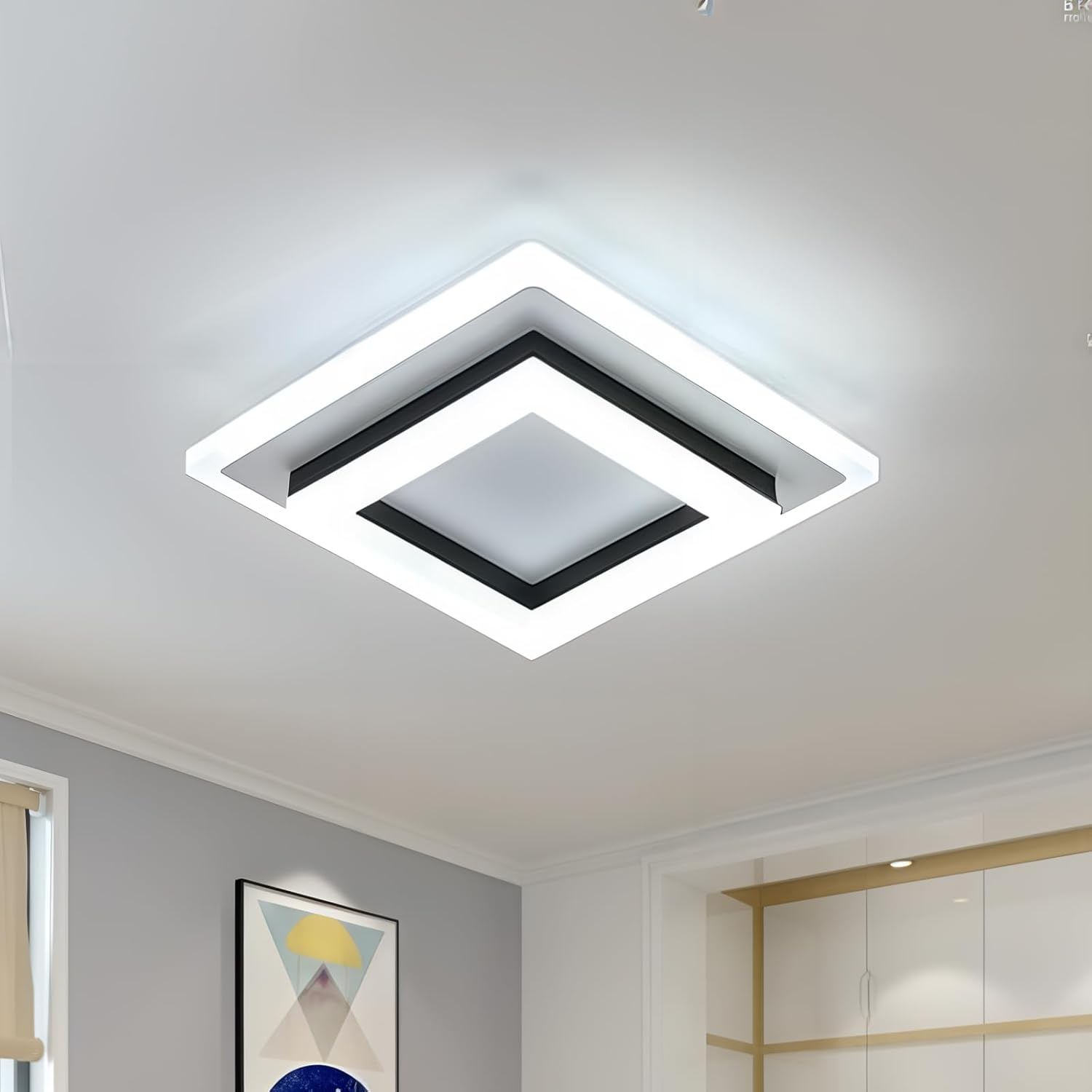 Modern Square LED Ceiling Light for Hallway and Bedroom