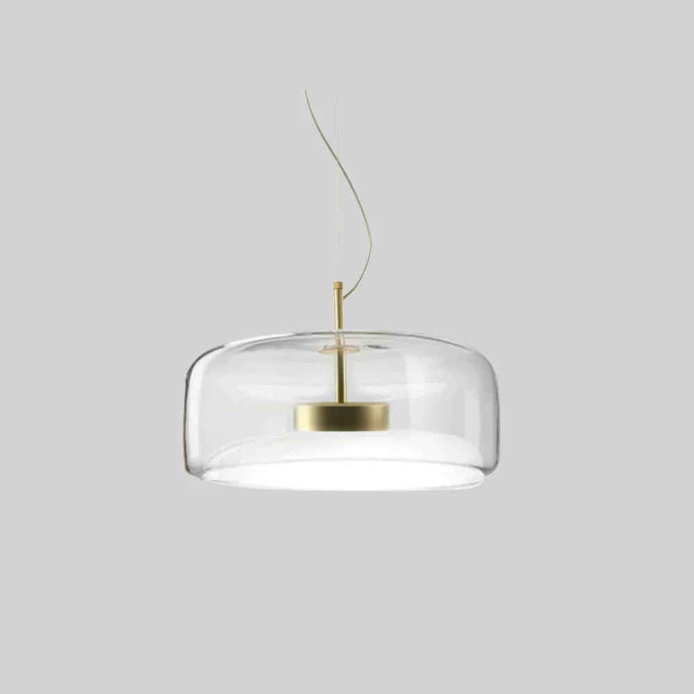 Minimalist Glass Pendant Light Warm Adjustable Modern Ceiling Fixture